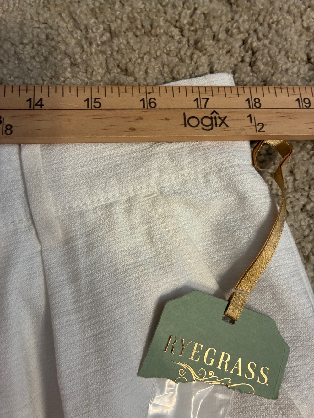 New with Flaw Ryegrass Wide Leg High Rise Cropped Pants Cream Size XL - Picture 4 of 7